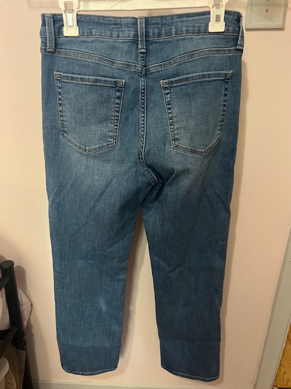 Indigo Straight Leg Jeans in Light Blue Wash - Picture 3 of 3